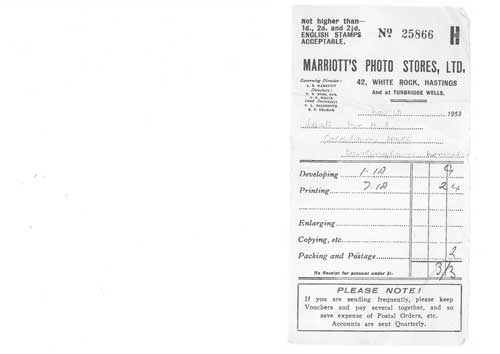 Receipt 1953